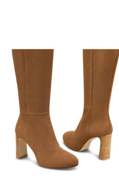 Stuart Weitzman 90mm Babette Suede Knee-high Platform Boots In Brown