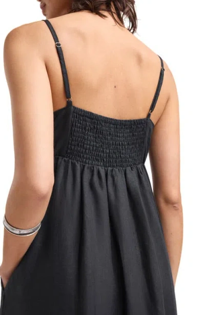 Vitamin A ® Zella Linen Cover-up Maxi Dress In Black