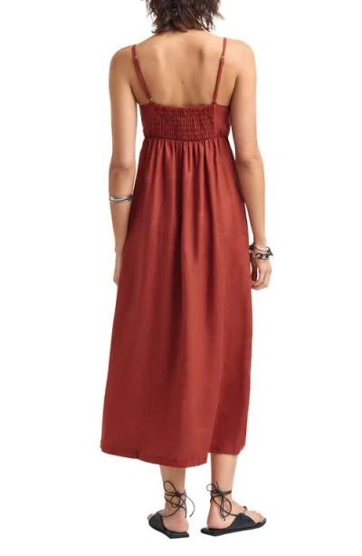 Vitamin A ® Zella Linen Cover-up Maxi Dress In Brown