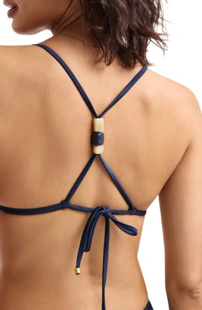Vitamin A ® Terra Triangle Bikini Top In Blue