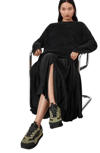 Allsaints Nevis Suede Sneakers In Green