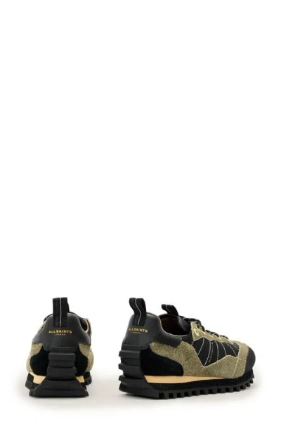 Allsaints Nevis Suede Sneakers In Green
