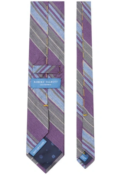 Robert Talbott Robert Large Multi Repp Best Of Class Necktie In Purple