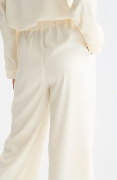 Scotch & Soda Eleni Jacquard Wide Leg Pants In Neutral