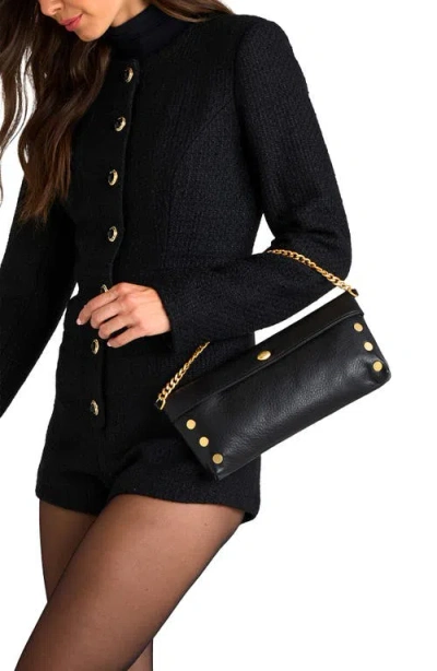 Hammitt Invitation Clutch Black Brushed Gold