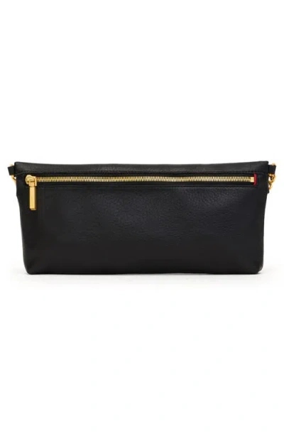 Hammitt Invitation Clutch Black Brushed Gold
