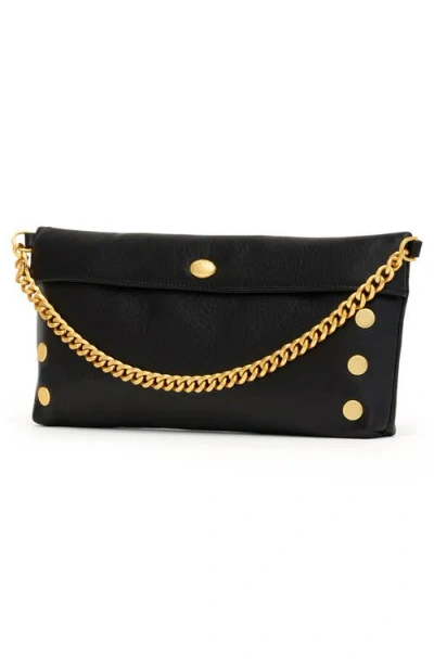 Hammitt Invitation Clutch Black Brushed Gold