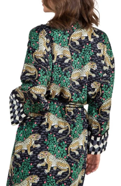 Printfresh Eco Satin Robe In Black