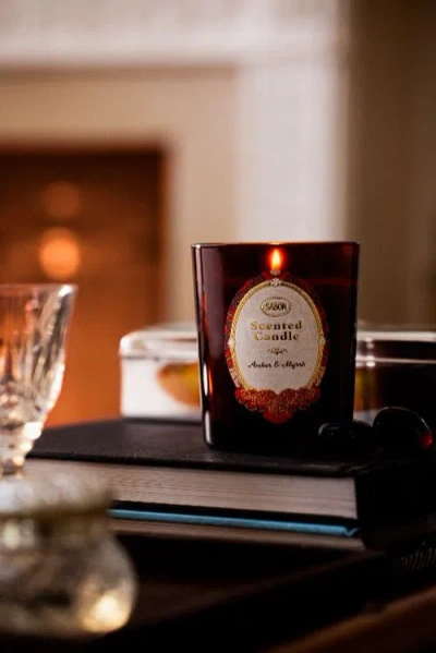 Sabon Candle Glass Patchouli Lavender Vanilla 230gr In Red