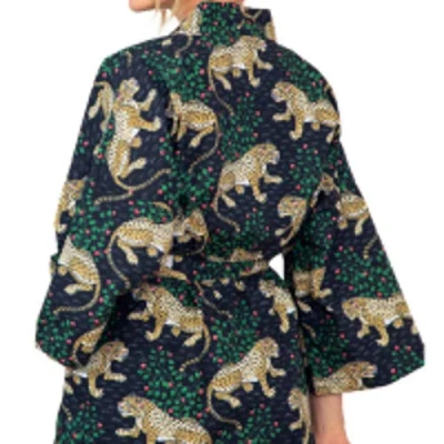 Printfresh Robe In Black