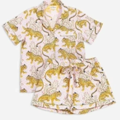 Printfresh Short Pj Set In Brown