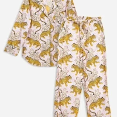 Printfresh Long Pj Set In Neutral