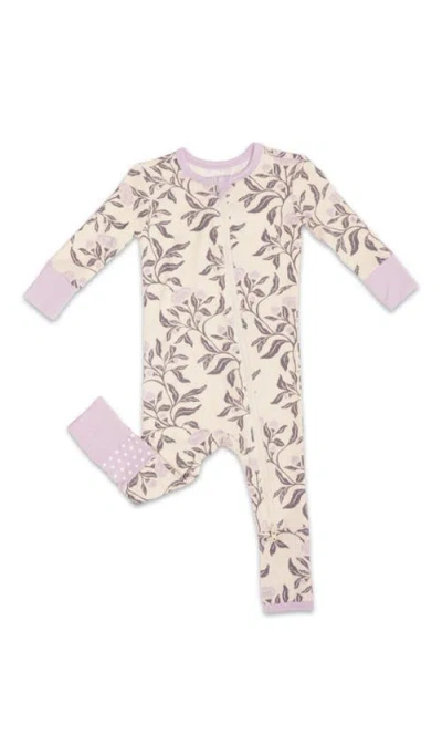 Everly Grey Convertible Romper Fitted Long Sleeve Pajama In Neutral