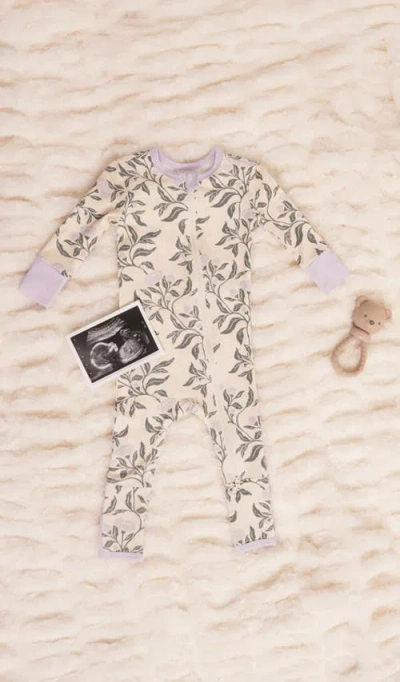 Everly Grey Convertible Romper Fitted Long Sleeve Pajama In Neutral