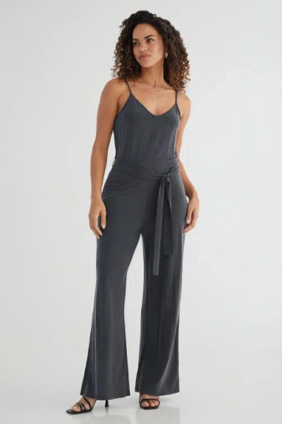 Kada The Cupro Airy Tank Jumpsuit In Black