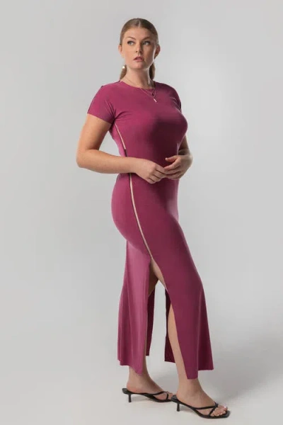 Kada The Cupro Infinity Tee Maxi Dress In Purple