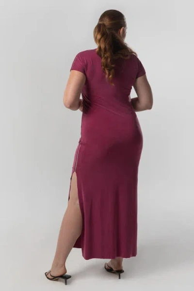 Kada The Cupro Infinity Tee Maxi Dress In Purple