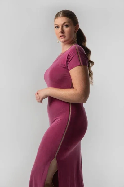 Kada The Cupro Infinity Tee Maxi Dress In Purple