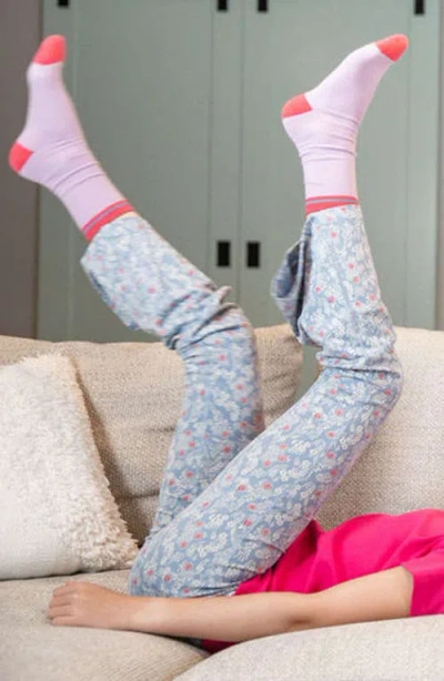 Mightly Organic Cotton Solid Flare Leggings In Blue