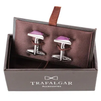 Trafalgar Reginal Rectangular Dapper Stone Cufflinks In Silver