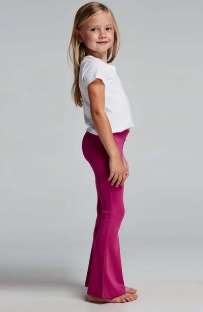 Mightly Organic Cotton Solid Flare Leggings In Pink
