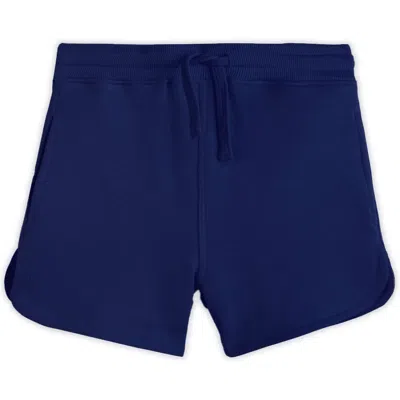 Mightly Organic Cotton Drawstring Track Shorts In Blue