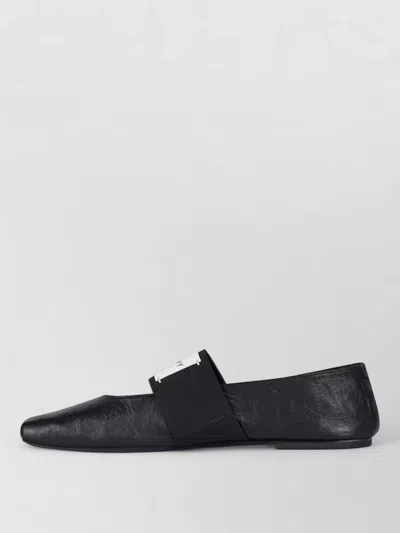 Givenchy Ballerina Shoes Flat Sole Square Toe In Black