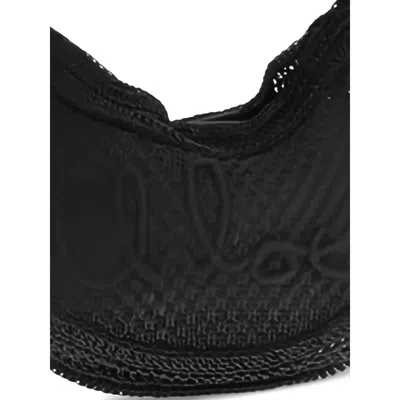 Chloé Chloe Women Black Raffia Banana Handbag