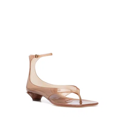 Chloé Chloe Women Biscuit Tpu Chloe Jelly Thong Sandals In Brown