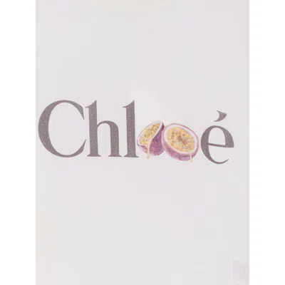 Chloé Passion Fruit Print Baby Fit Cotton Jersey T-shirt In White