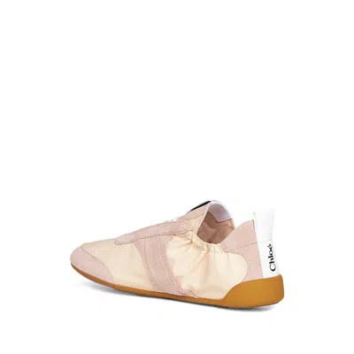 Chloé Stylish Kick Sneakers Featuring Contrast Sole In Pink