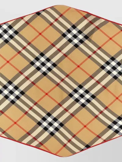 Burberry Check Silk Scarf Scarves And Foulards Multicolor In Brown