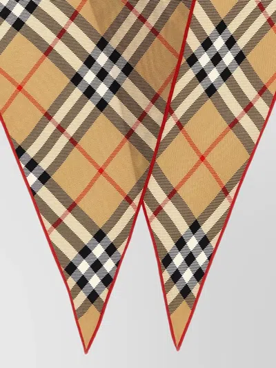 Burberry Check Silk Scarf Scarves And Foulards Multicolor In Brown