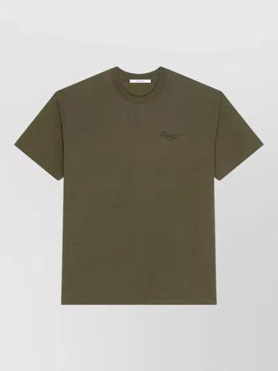 Givenchy Regular Fit Crew Neck Short Sleeve T-shirt In Green
