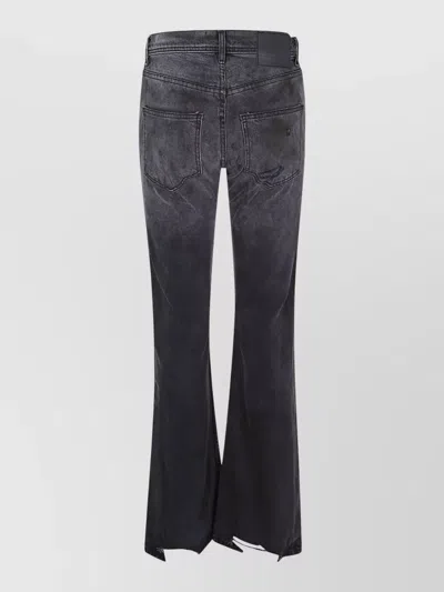 Enfants Riches Deprimes Wide Leg Denim Trousers Faded Wash In Black