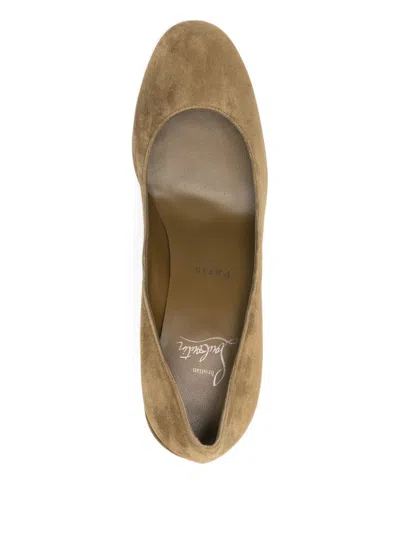 Christian Louboutin Women Miss Sab Suede Leather Pumps In Brown