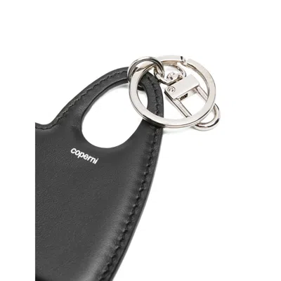 Coperni Heart-shaped Leather Keyring In Black