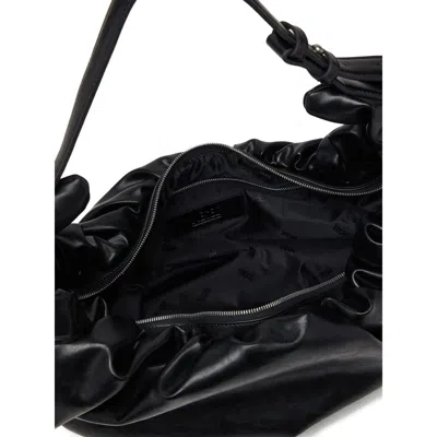 Diesel Grab-d L-large Scrunched Hobo Bag In Shiny Pu In Black