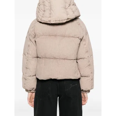 Diesel Hooded Padded Jacket In Neutral