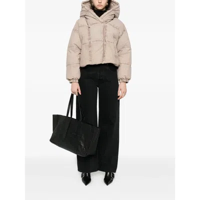 Diesel Hooded Padded Jacket In Neutral