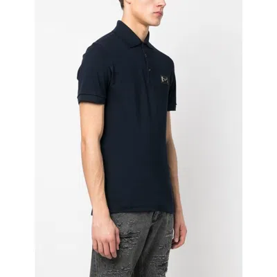 Dolce & Gabbana Men Logo Cotton Polo Shirt In Black