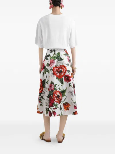 Dolce & Gabbana Women Logo Cotton T-shirt In Multi