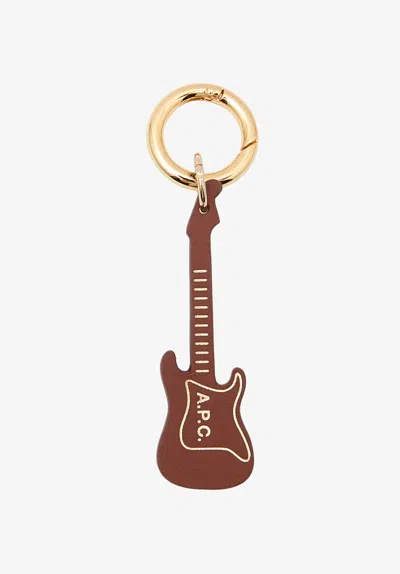Apc A. P.c. Women's Guitar Key Ring One Size In Hazelnut In Brown