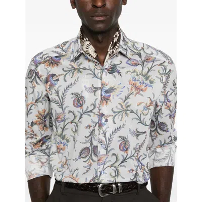 Etro Blue Shirts Men In Multi
