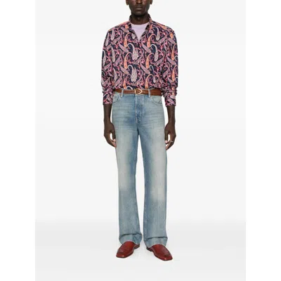 Etro Blue Shirts Men In Multi