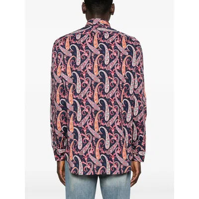 Etro Blue Shirts Men In Multi