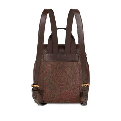 Etro Medium Arnica Drawstring Paisley Backpack In Brown