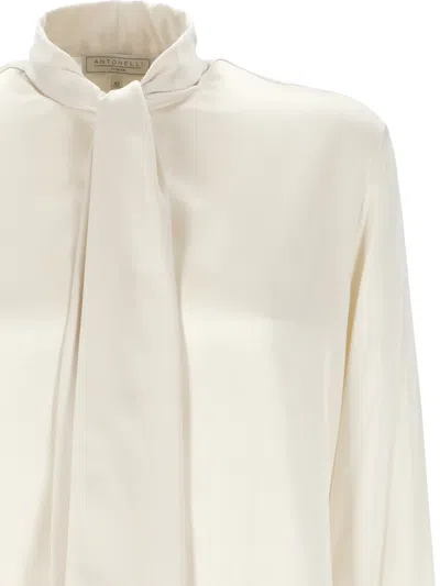 Antonelli Firenze Tie-neck Blouse In White