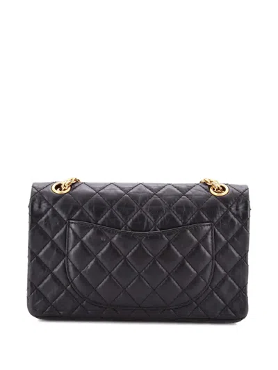 Pre-owned Chanel Lucky Charms Reissue 2.55 Flap Bag Quilted Aged Calfskin 225 Shoulder Bag In Black