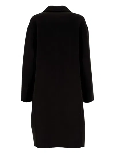 Emma E Gaia Buttoned Coat In Black